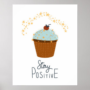 Affiche Gâteau scandi moderne reste positif  nurserie