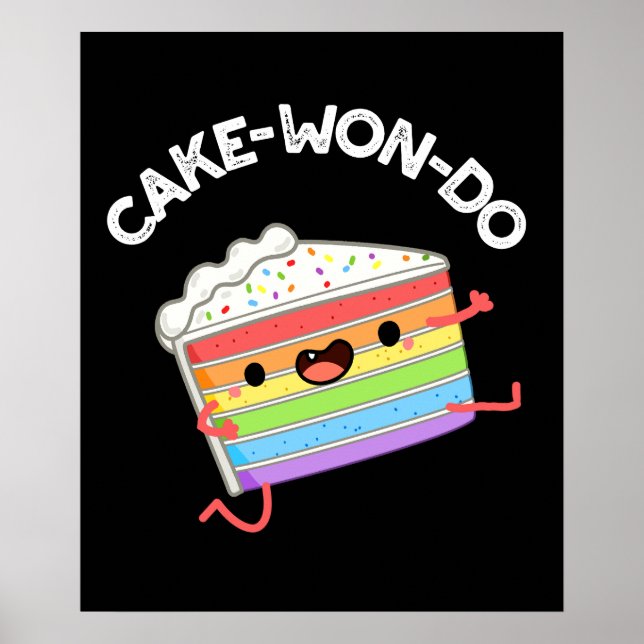 Affiche Gâteau-won-do Funny Taekwondo jeu de gâteau Dark B (Devant)