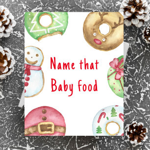 Affiche gâteaux de Noël baby shower Nom de ce bébé nourrit