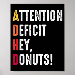 Affiche Gâteaux hilarants ADHD disant Sensibilisation à l'