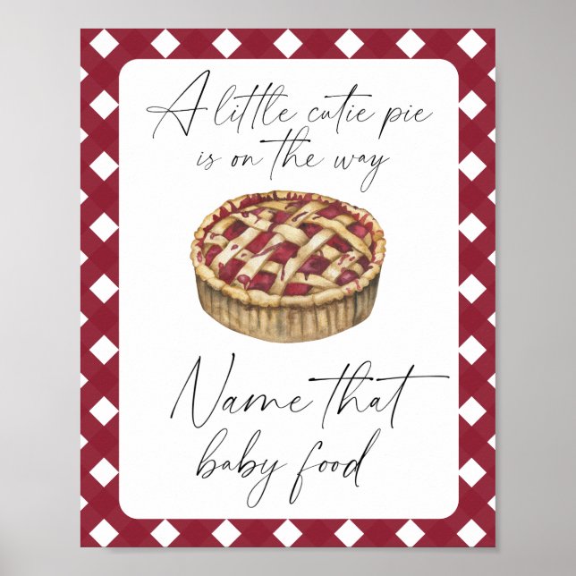 Affiche Gâteaux mignon - nommez ce bébé nourriture (Devant)