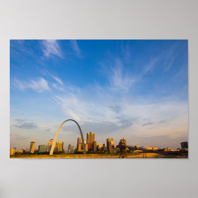 Affiche Gateway Arch & Downtown St. Louis le matin (Devant)