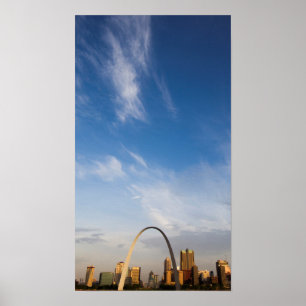 Affiche Gateway Arch et le centre-ville de St. Louis