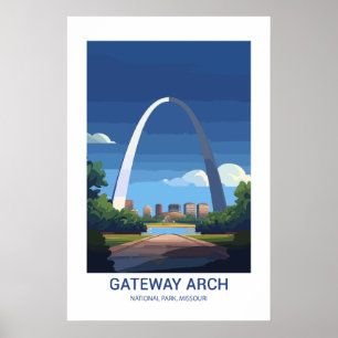 Affiche Gateway Arch National Park Missouri USA