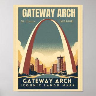 Affiche Gateway Arch - St. Louis, Missouri