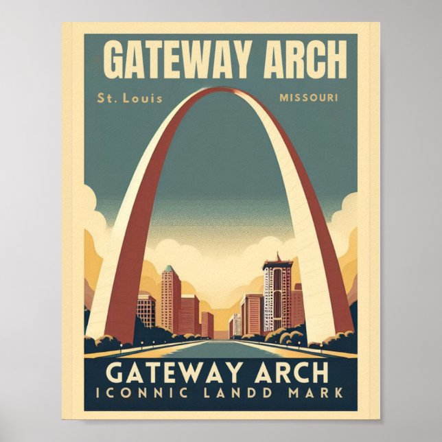Affiche Gateway Arch - St. Louis, Missouri (Devant)