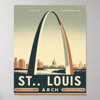Affiche Gateway Arch - St. Louis, Missouri