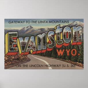 Affiche Gateway to the Uinta Mountains - Evanston, WY
