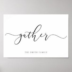 Affiche Gather Wall Art Customizable Family Name