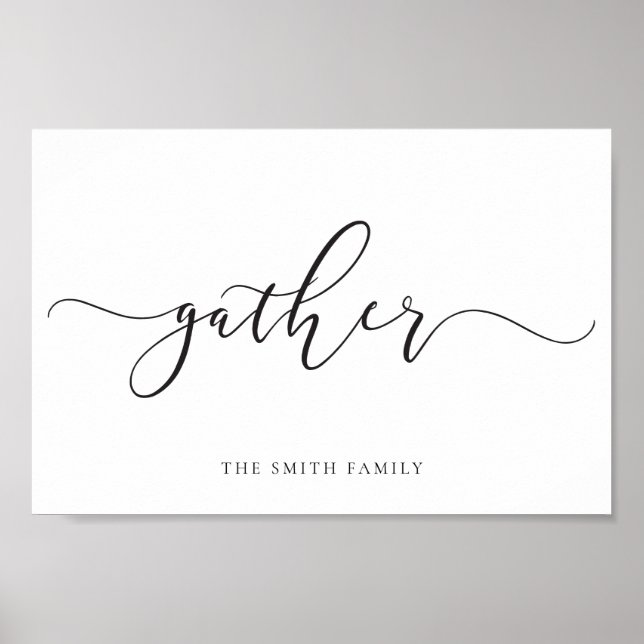 Affiche Gather Wall Art Customizable Family Name (Devant)