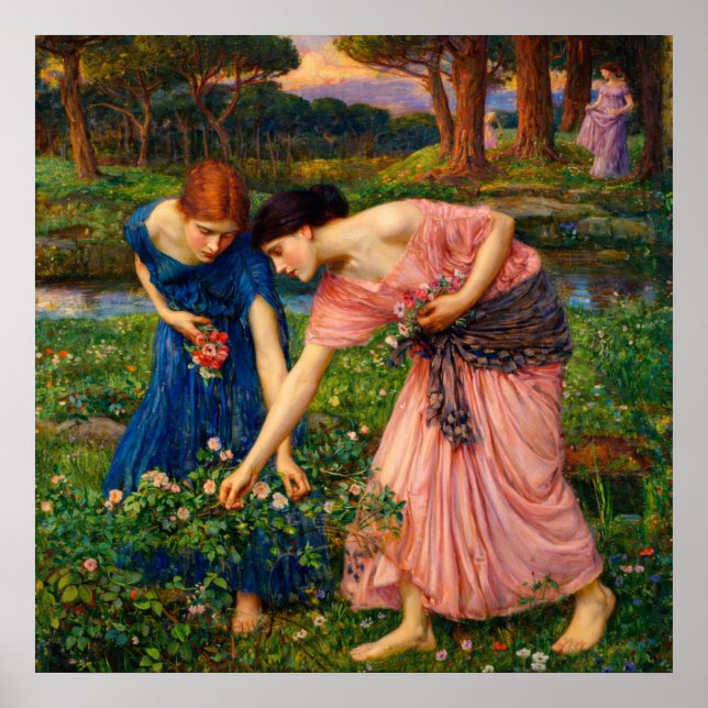 Affiche Gather Ye Rosebuds While Ye May by Waterhouse (Devant)