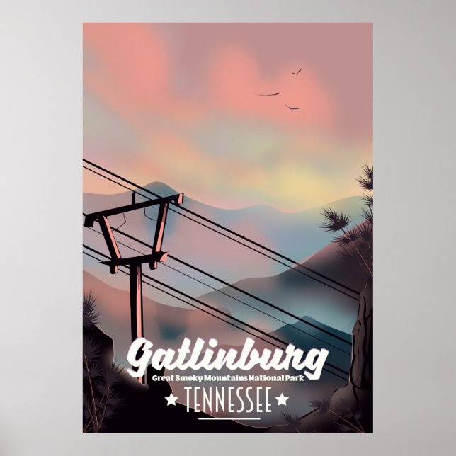 Affiche Gatlinburg Great Smoky Mountains Tennessee (Devant)