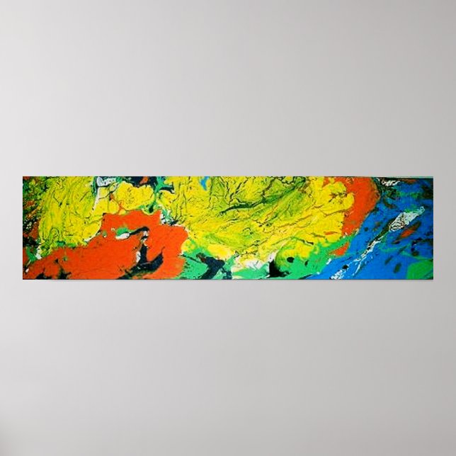 Affiche Gator orange avec un afro jaune (Devant)