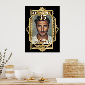 Affiche Gatsby Birthday Photo  Age Welcome Sign