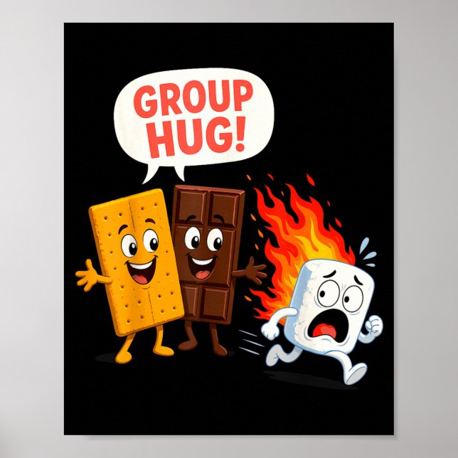 Affiche Gaufre marshmallow drôle  (Devant)