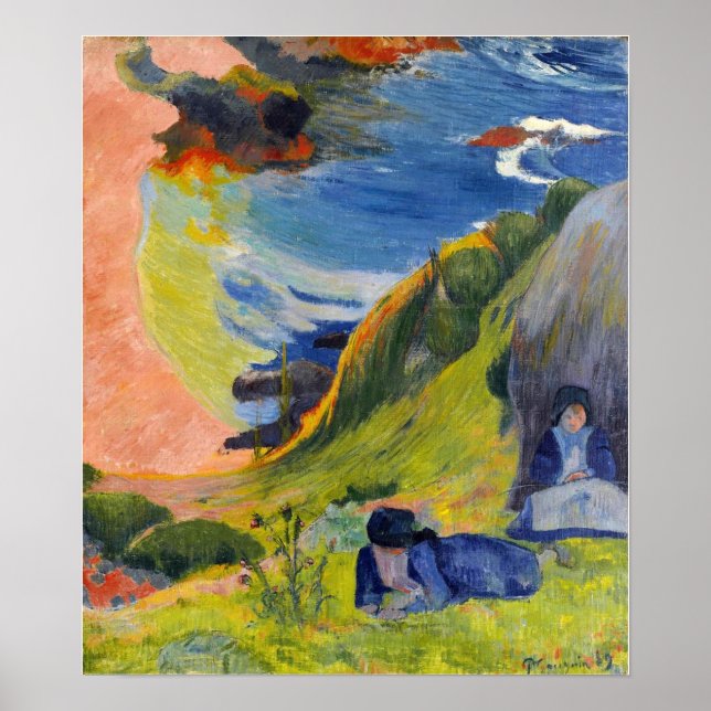 Affiche Gauguin - Au-Dessus De La Mer 1889 (Devant)