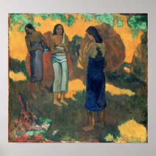 Affiche Gauguin - Femmes Tahitiennes, Fond Jaune 1899