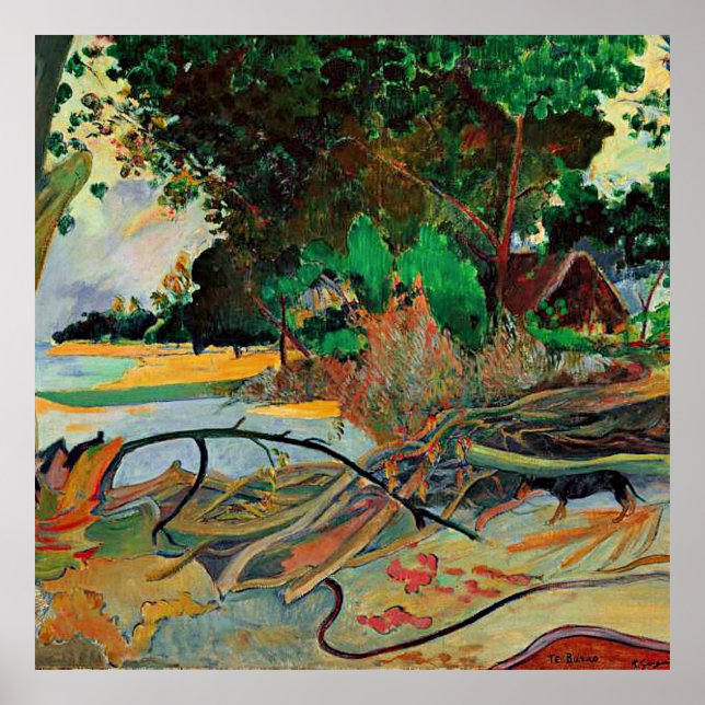 Affiche Gauguin - Hibiscus, (Devant)