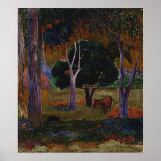 Affiche Gauguin - Hiva Oa (Cochon Et Cheval) 1903 (Devant)