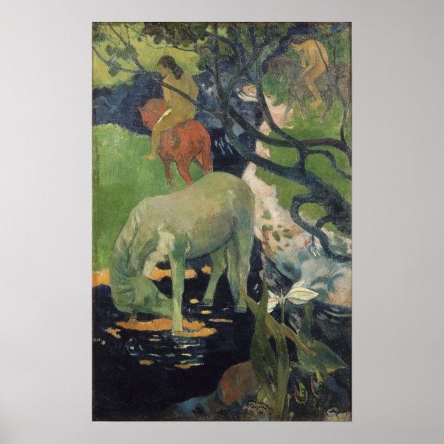 Affiche Gauguin - Le Cheval Blanc 1898 (Devant)