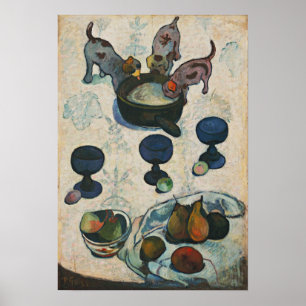 Affiche Gauguin - Nature morte avec trois chiots 1888