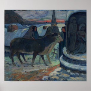 Affiche Gauguin - Nuit de Noël (La bénédiction des bœufs