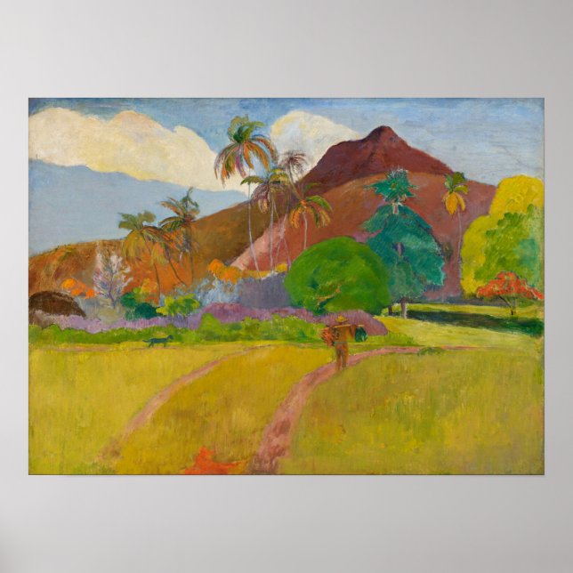 Affiche Gauguin - Paysage tahitien 1891 (Devant)