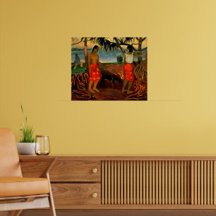 Affiche Gauguin - Sous l'arbre de pandanus