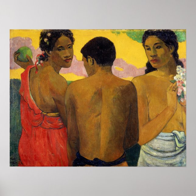 Affiche Gauguin - Trois Tahitiens 1899 (Devant)