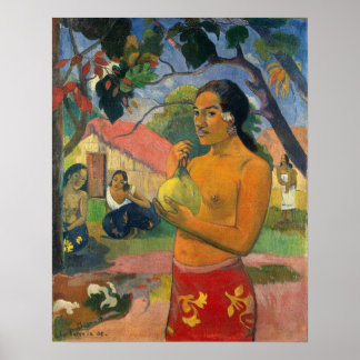 Affiche Gauguin - Ue Haere Ia Oe (Femme Portant Un Fruit)