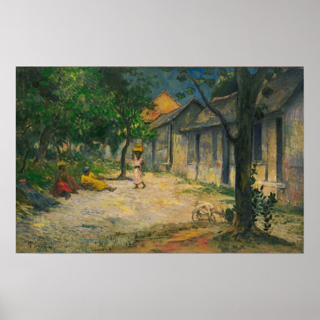 Affiche Gauguin - Village In Martinique 1897 (Devant)