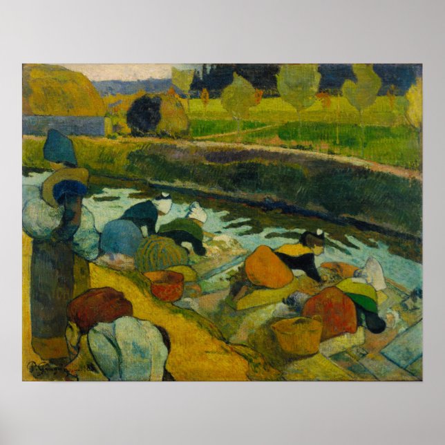 Affiche Gauguin - Washerwomen 1888 (Devant)