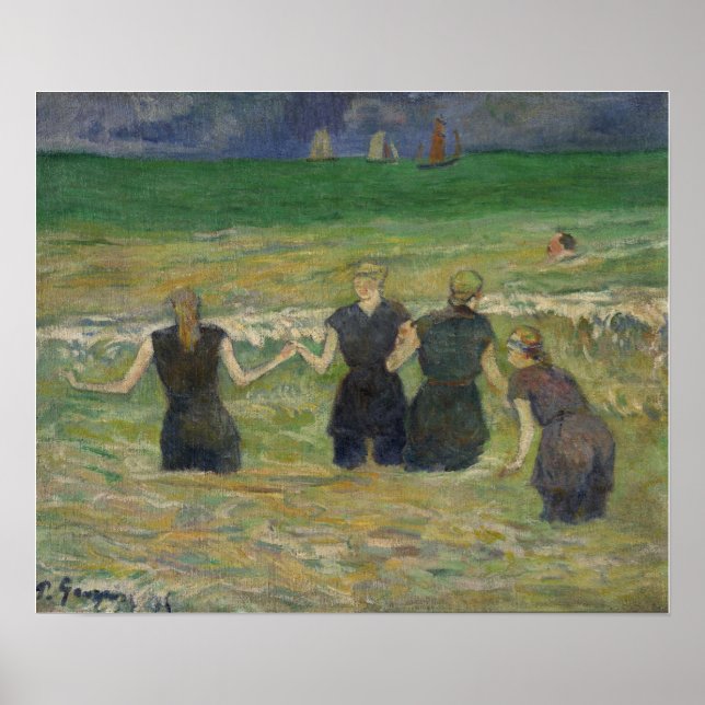 Affiche Gauguin - Women Bathing 1885 (Devant)