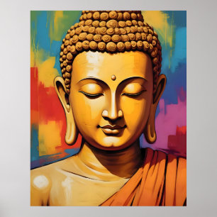 Affiche Gautama Bouddha Fusion d'art populaire