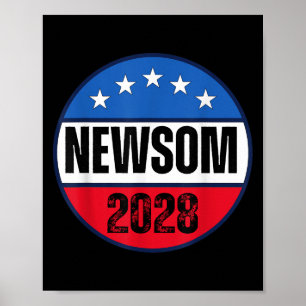 Affiche Gavin Newsom 2028 Californie Pour Président Democr