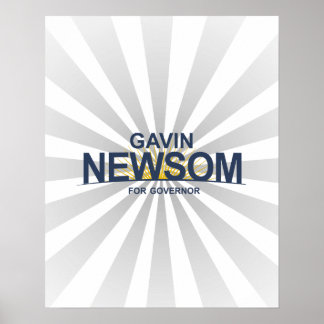 Affiche Gavin Newsom pour le gouverneur