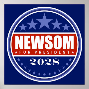 Affiche Gavin Newsom pour Président 2028
