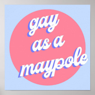 Affiche Gay comme Maire ROUGE BLANC ET ROYAL BLUE