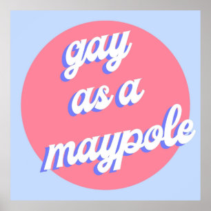 Affiche Gay comme Maire ROUGE BLANC ET ROYAL BLUE