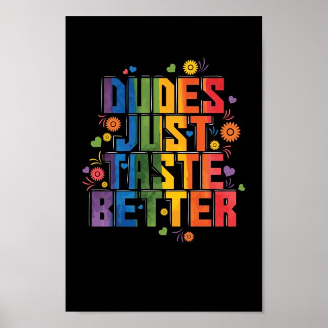 Affiche Gay Dudes Just Taste Better (Devant)