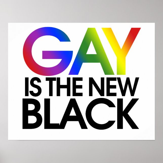 Affiche Gay est le nouveau Black (Devant)
