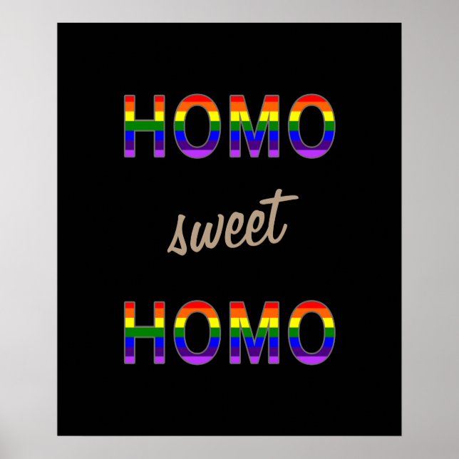 Affiche Gay Funny Homo Sweet Homo (Devant)