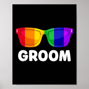 Affiche Gay Lesbienne Bachelor Party Groom Mariage Tee Lgb