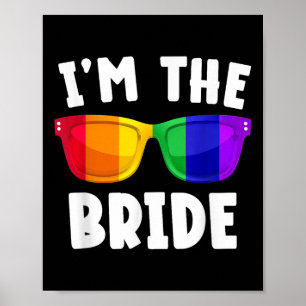 Affiche Gay Lesbienne Lgbt Mariage Mariée Tee Bachelore
