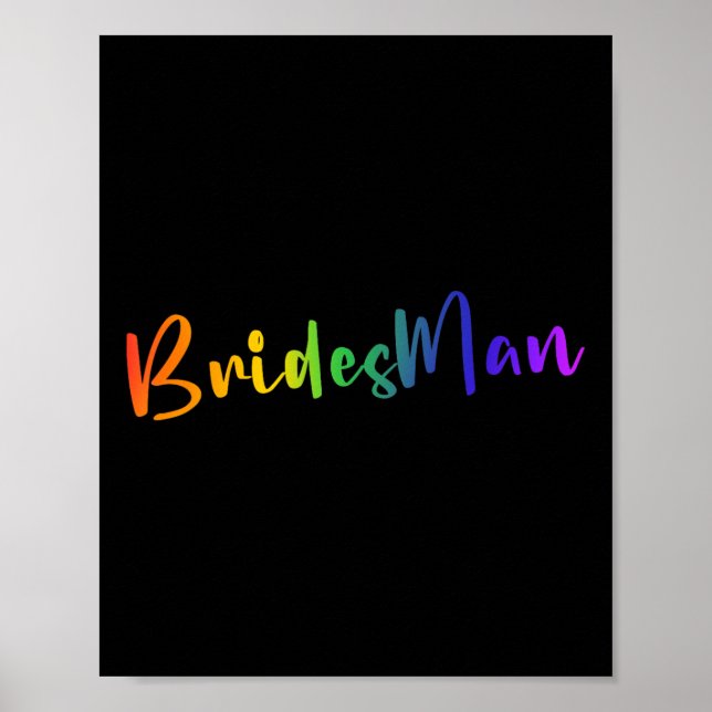 Affiche Gay Lesbienne Lgbt Soirée de Mariage Bridesman Tee (Devant)