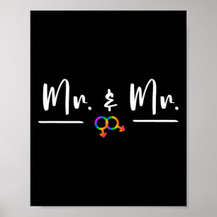 Affiche Gay Lgbt Mariage Pour M. Et M. Lune De Miel