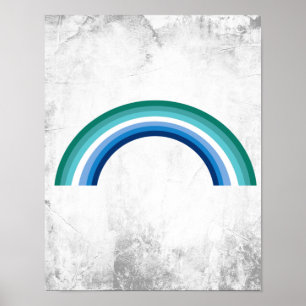 Affiche Gay Male Rainbow Azure se traduit par Arc-en-ciel