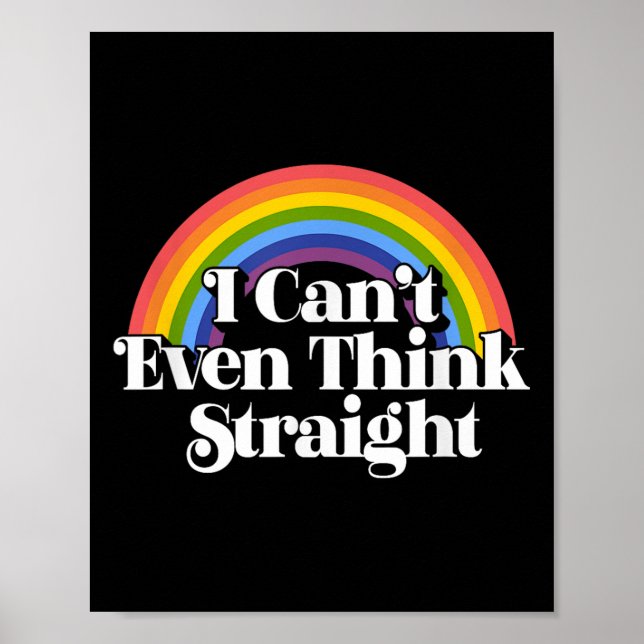 Affiche Gay pride - Je ne peux même pas penser droit (Devant)