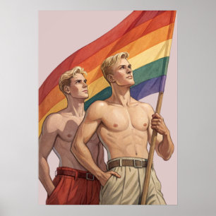 Affiche gay pride vintage