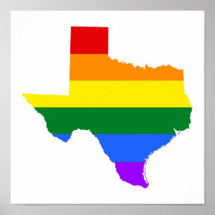 Affiche Gay   Texas Rainbow